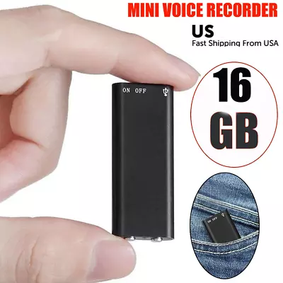 96 Hr Mini Voice Activated Recorder Digital Audio Magnetic 16GB MP3 Player • $14.99