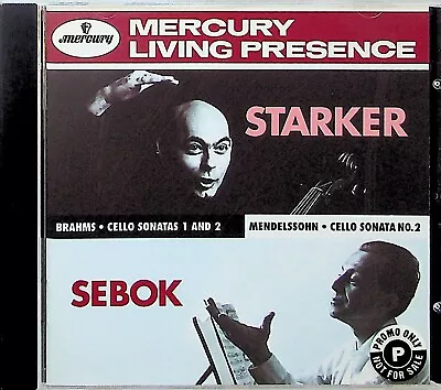 JANOS STARKER- Brahms/Mendelssohn Cello Sonatas- Sebok CD Living Presence PMDC • £14.99