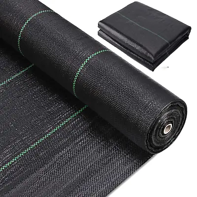 25M Weed Membrane Control Fabric Ground Cover Sheet Garden Landscape Heavy Duty • £3.32