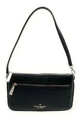 Kate Spade Leila Convertible Wristlet Shoulder Bag Leather Black K6088 $159 • $85.38