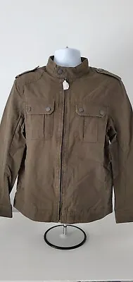 Marc Anthony Slim-Fit Canvas Men's Military Jacket Heritage Green Size: Small • $89.99