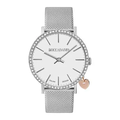 Women's Watch BOCCADAMO Charm Heart Jersey Milano Crystals MX004 • £46.30