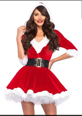 Adult Small/Medium Mrs Santa Claus Costume Sexy Christmas Fancy Dress ONLY* Red • $33