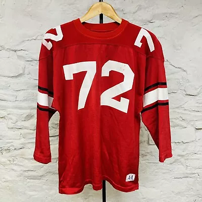 VTG 50s 60s Champion Knitwear Football Red White Jersey T-Shirt Size 46 Durene • $89.57