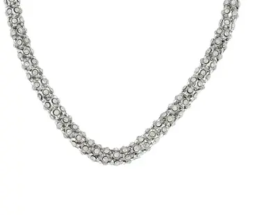 Steel By Design Bezel Set Crystal Popcorn Necklace Stainless Steel • $20.90