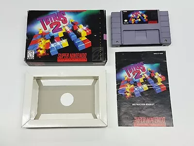 Tetris 2 SNES Super Nintendo Complete Authentic Tested *wear • $29.97