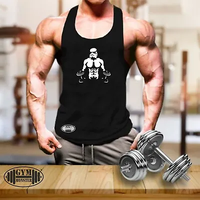 Stormtrooper Vest Gym Clothing Bodybuilding Training Workout Boxing MMA Tank Top • £11.99