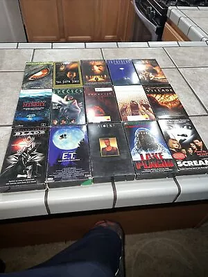 Lot Of 15 Horror Sci Fi Movies Scream Exorcist Species VHS Video Cassette Tapes • $29.99