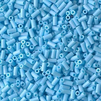 Miyuki Bugle Beads Size #1 3x1.5mm Matte Opaque Turquoise AB 19.5 Gram Tube • $4.99