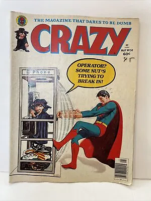 Crazy Magazine #50 1979 Marvel Comics Superman Trying To Break In • $8.90