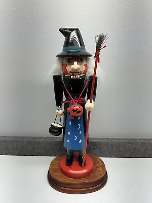 Vintage 12” Wicked Witch With ALL Accessories Halloween Wooden Nutcracker • $21.95