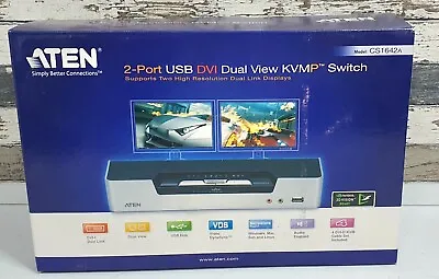Aten CS1762A KVMP Switch With USB 2.0 2-Port DVI Dual View - New • $99.95