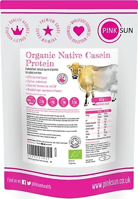 Organic Casein Micellar Protein Powder 300g Or 800g Pure Undenatured Grass Fed • £27.45