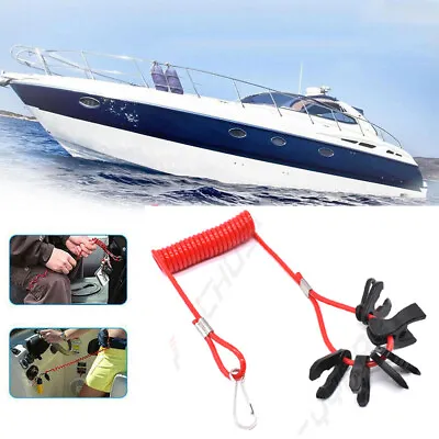 Boat Motor Kill Stop Switch Safety Lanyard Tether For Yamaha Outboard Honda Safe • $9.78