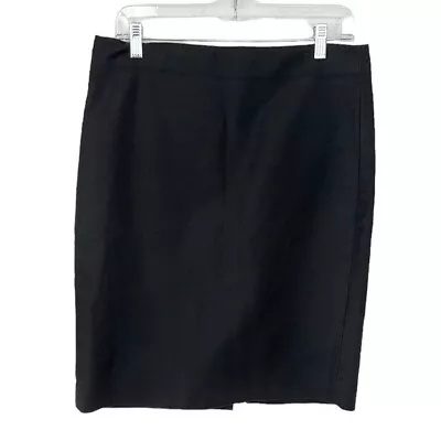 J. Crew Women's 8 #2 Pencil Skirt Black Back Zip Vent • $20.70
