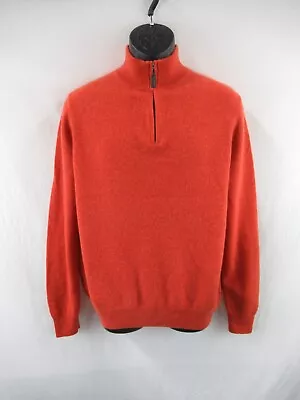 Daniel Hechter Men's 100% 2-Ply Cashmere 1/4 Zip Pullover Sweater Size XL #305 • $39.99