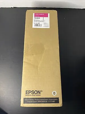 Genuine Epson T6363 Vivid Magenta Ink 700ml Stylus Pro 7890  New Exp 10/2021 • $30