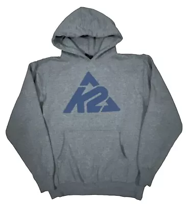 K2 Volleyball Ski Pullover Hoodie Adult Medium  Gray Spellout • $25