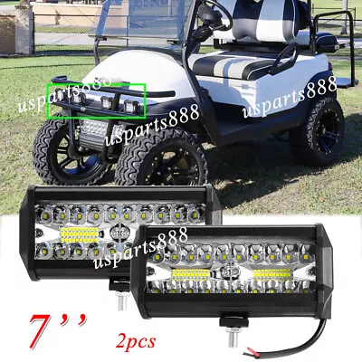 2x 7  Led Light Bar Upper Bumper Lamps Fit Club Car Golf Cart Polaris Can-am ATV • $41.44