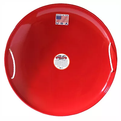 Flexible Flyer Steel Saucer 26  Metal Winter Snow Sled For Kids And Adults Red • $56.99