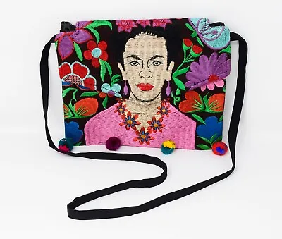 $34.95 • Buy Handmade Frida Kahlo Boho Bag Purse Clutch Embroidered Mexican Folk Art