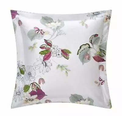 Sold Out Yves Delorme Paris Sateen 2 Euro Shams Exotic Flower France New • $245