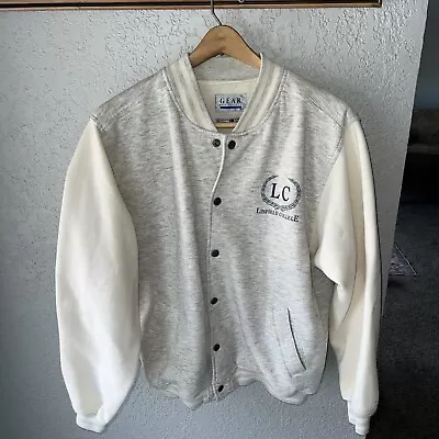 Vintage- Linfield College Sports Jacket Grey And White (size L) • $25