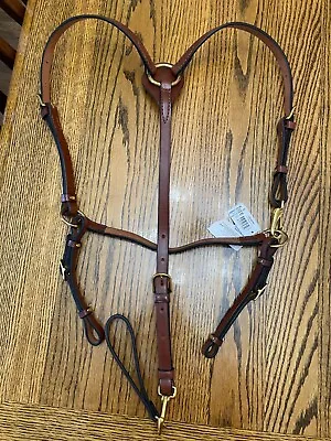 Tory Leather Breastplate With Brass Snaps Flat Hunter Horse Oakbark BNWT • $84