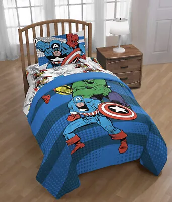 Marvel Avengers Good Guys Twin/Full Comforter Super Soft Kids Reversible 72”x86” • $39.99