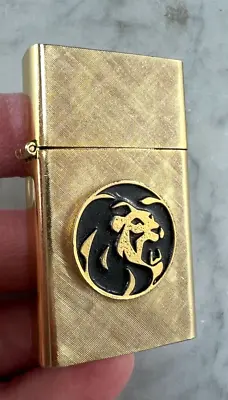 Vintage MGM TELEVISION 1967 Lion Power 14k Gold Plated LIGHTER Joseph Cotten • $295