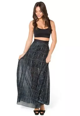 Blackmilk Women's Deathly Hallows Sheer Maxi Skirt XXS Harry Potter Limited  • $59.95