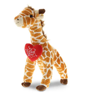 DolliBu I LOVE YOU Plush Giraffe – Cute Animal With Heart Message – 12.5H Inch • $14.13