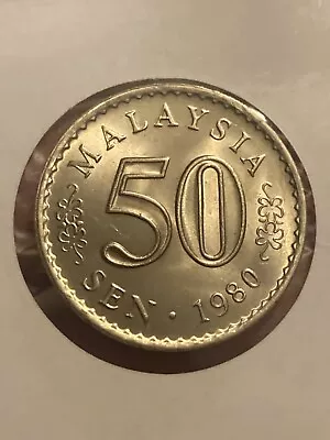 1980 Malaysia 50 Sen BU Unc • $7.15