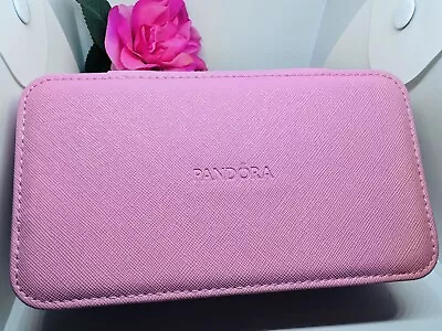 Genuine Pandora Pink Leather  Jewellery Box Case In Box Ring Bracelet • $39