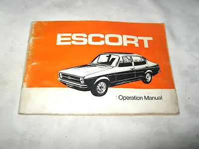 Vintage 1977 Ford Escort Glovebox Owners Operation & Maintenance Service Booklet • $26.10