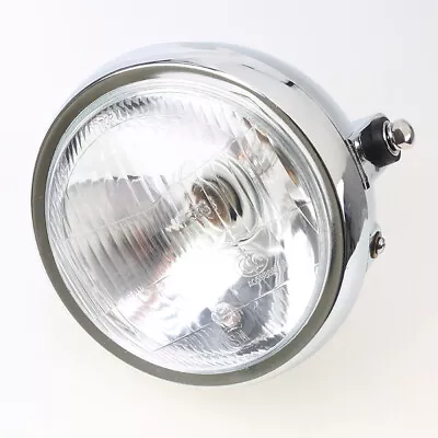 Front For Honda CG125 6” Round Motorcycle Chrome Metal Retro Headlight Headlamp • $34.19