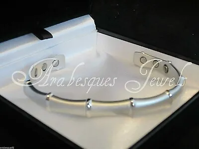 Ladies Magnetic Bamboo Copper Torque Bangle/bracelet Arthritis Pain Relief Sil • £12.99