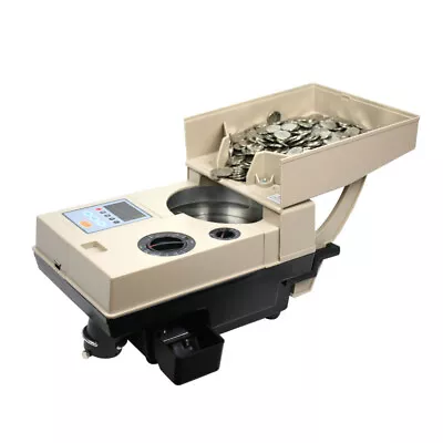 Automatic Coin Counter Coin Sorter Coin Counting Digital Machine 220V • £360.99