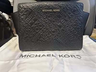 Michael Kors Selma Leather Satchel Black Rare Design NWOT • $44