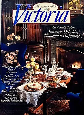 November 1992 VICTORIA Magazine Volume 6 No.11 Very Good Condition • $14