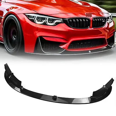 Carbon Look Front Bumper Spoiler Splitter Lip For BMW F80 M3 F83 F82 M4 2015-20 • $85.46