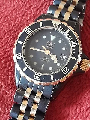 Vintage Tag Heuer 1000 Professional Womens Dive Watch Black Coral PVD • $90