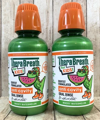 $19.49 • Buy 2x Kids' TheraBreath Anti-Cavity Oral Rinse Wacky Watermelon 10oz Exp 01/2025