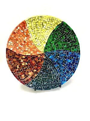 Decorative Mosaic Plate Dish Home Decor By Masterpiece Glass Austin TX • $21.99