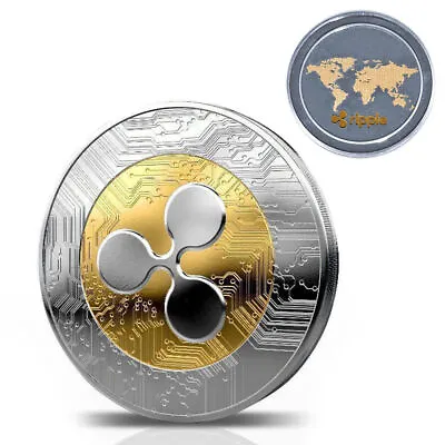 $5.14 • Buy Plated Ripple Coin XRP CRYPTO Commemorative Ripple XRP Collectors Coin Craft