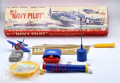 Bandai Be A Navy Pilot Rare Vintage Remote Control Airplane Battery Operated • $89