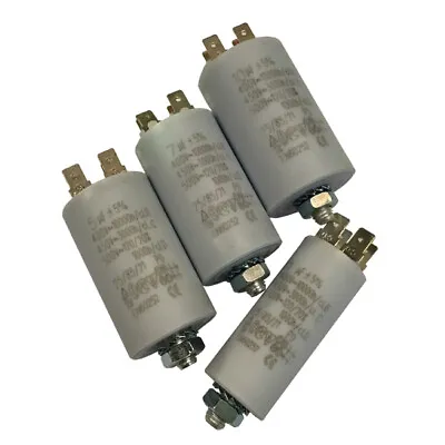 CAPACITOR 8UF 450v AC 62mm X 36mm - Plastic With Stud (M8) • $7