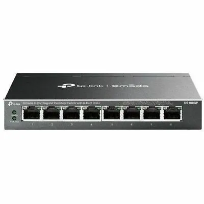 TP-Link Omada 8-Port Gigabit Desktop Switch With 8-Port PoE+ DS108GP • $72.12