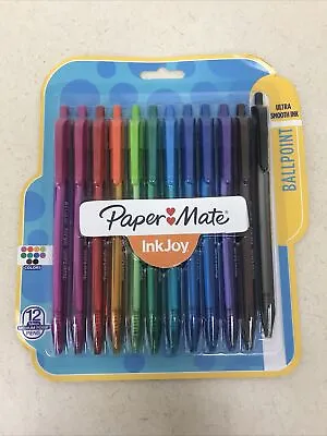 New Papermate Ink Joy Ballpoint Ink Pens Multi Color Medium Point 1.0 Mm 12 Pens • $5.91