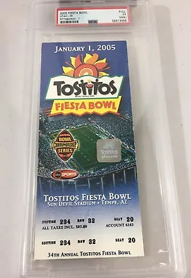 $250 • Buy 2005 Tostitos Fiesta Bowl Full Ticket Utah Utes Bcs Buster Psa 5 Pop3 Urban Myer